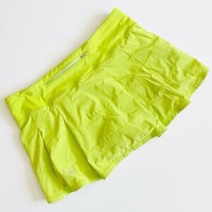 Lululemon SIZE 8 Pace Rival midrise skirt in Lucid Lime